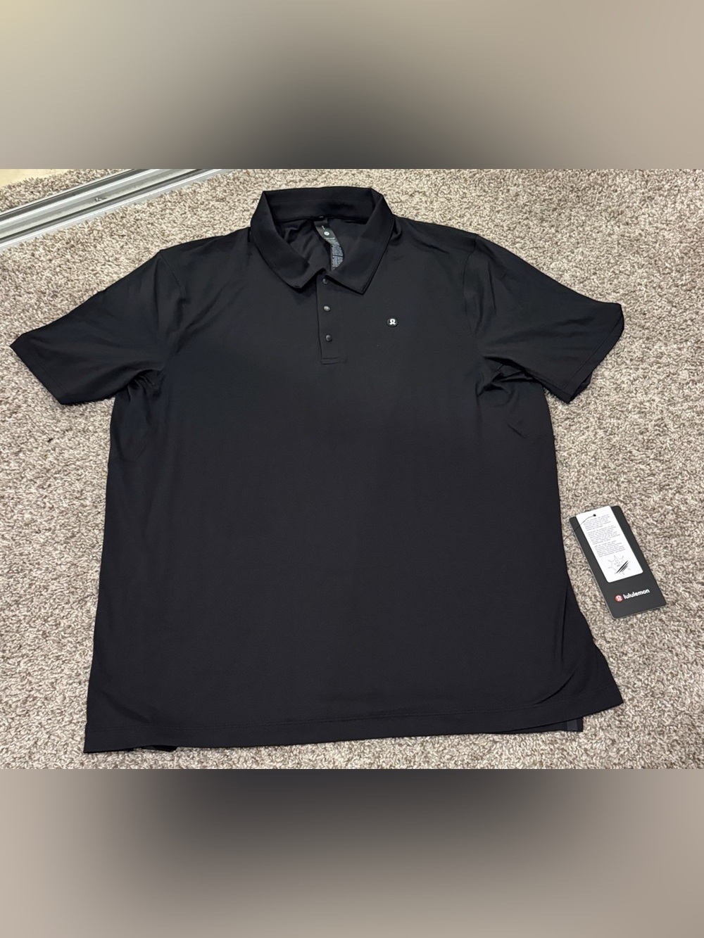 lululemon athletica Men's Black Polo with Subtle Logo